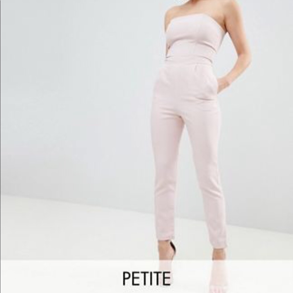 ASOS Boohoo petite bandeau tailored jumpsuit US 6
